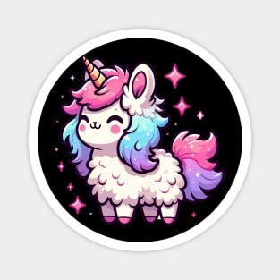 Kawaii rainbow llamacorn unicorn llama Magnet